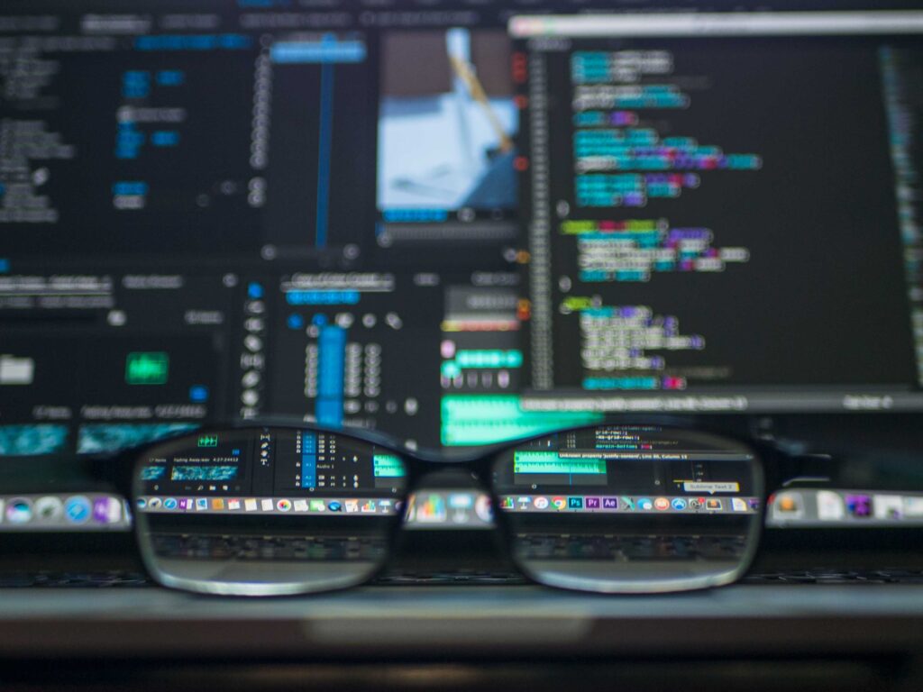 Image of Glasses in front of Monitor